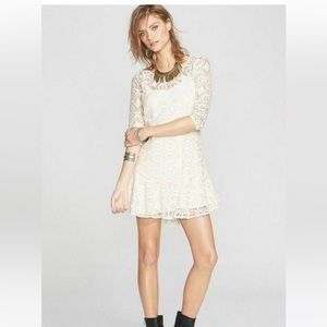 Free People Walking to the Sun Drop Waist Lace Dress